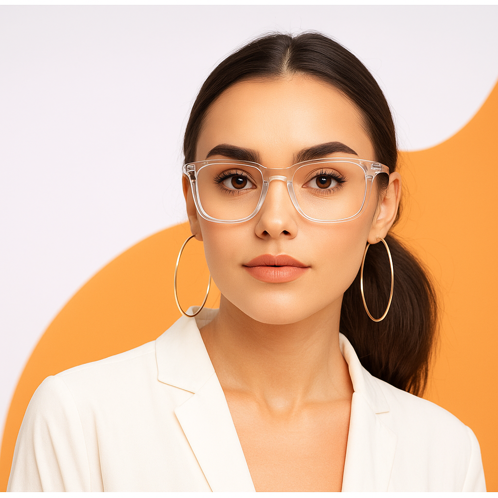 Herman Snellen 004002 , Wayfarer, White Transparent