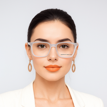 Herman Snellen 004007 , Wayfarer, White Transparent