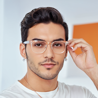Herman Snellen 004002 , Wayfarer, White Transparent